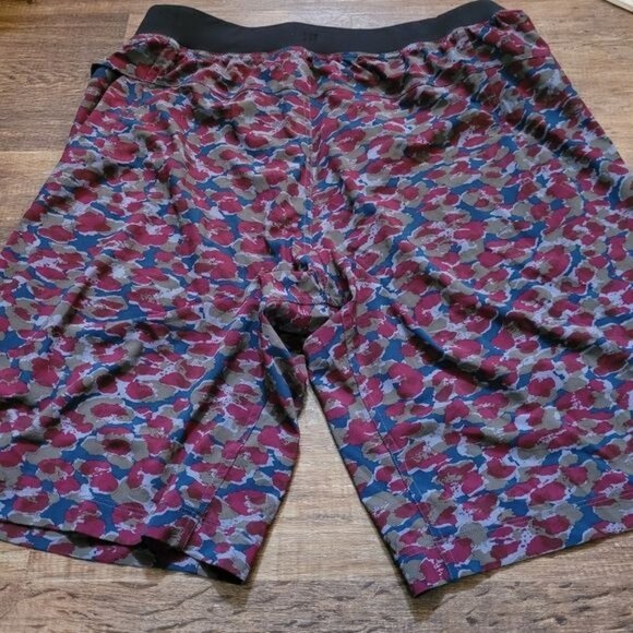 Men's Lululemon Active Shorts Large Pull-on Casual Gym Yoga Print - Picture 6 of 8